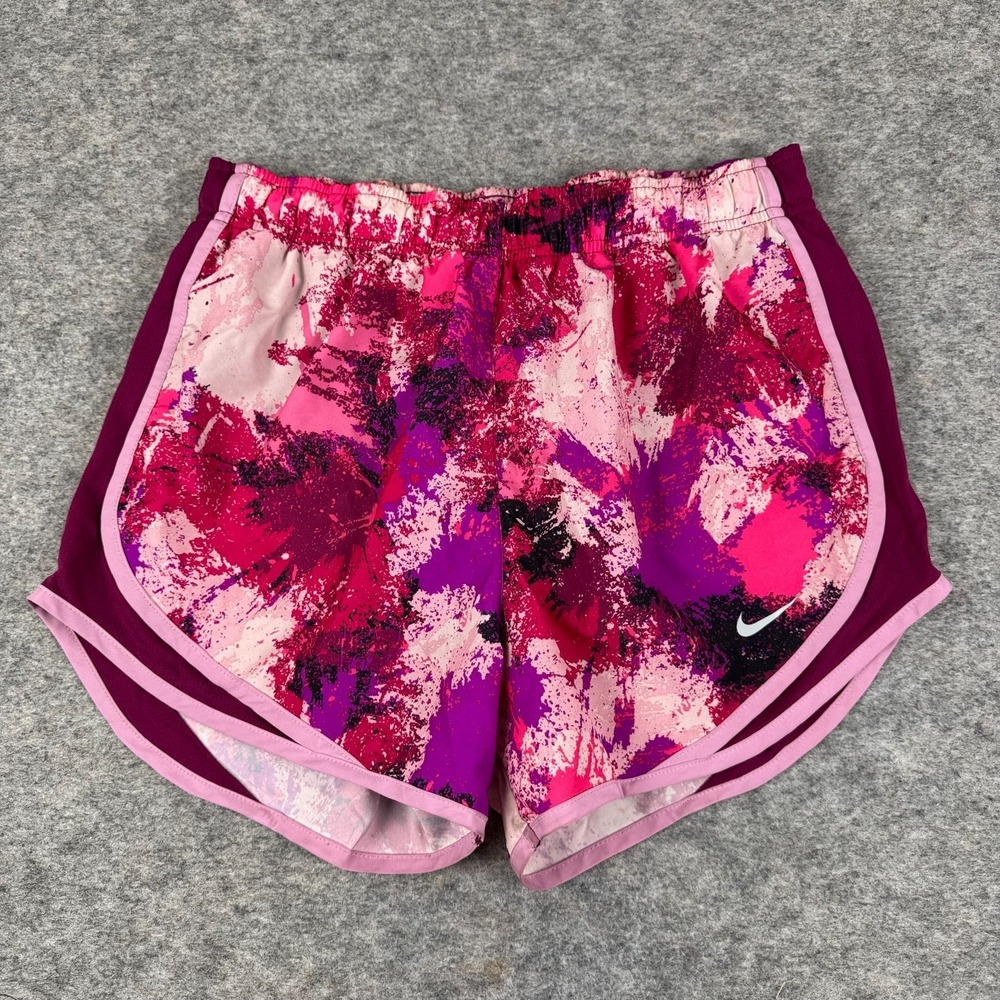 Nike Dri Fit Running Tempo Shorts 3" Lined Pink Purple Colorful Womens Small S